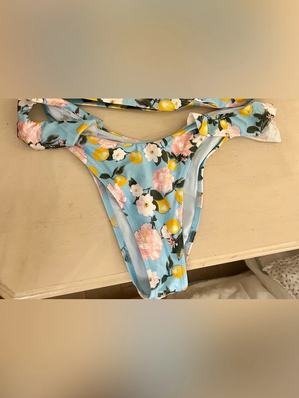 Victoria Secret Lemon Print Bikini Bototm- Small
